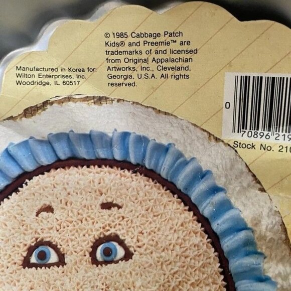 1985 Wilton Cabbage Patch Kids Preemie Cake Pan Aluminum Mold For Baking - Picture 2 of 5